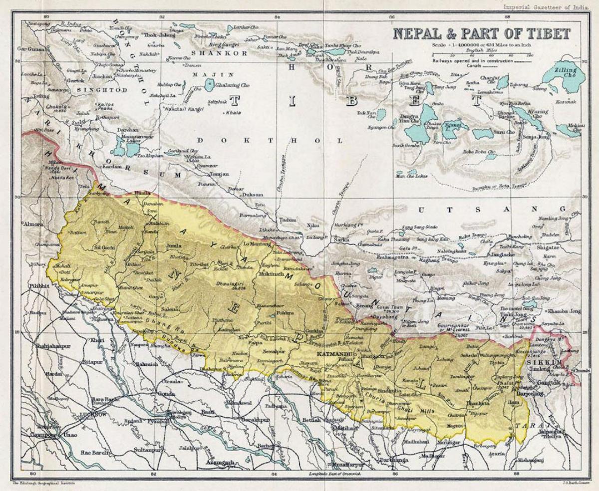 nepal Landkarte alt