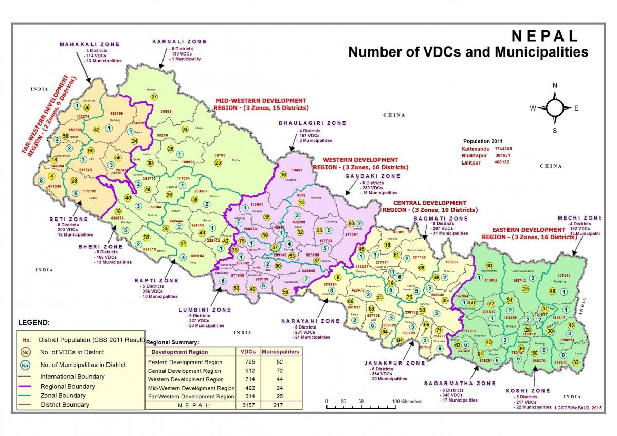 Karte von gis-nepal