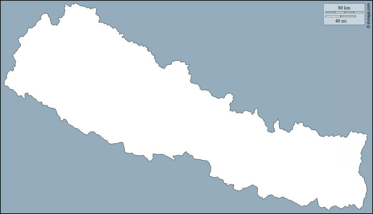 Karte von leer nepal