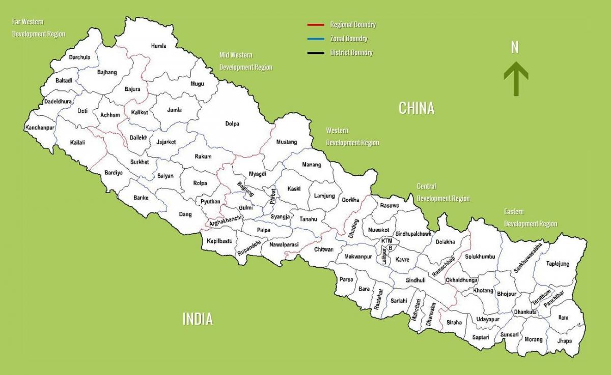 eine Karte von nepal