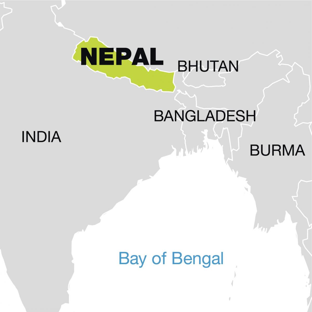 Weltkarte nepal