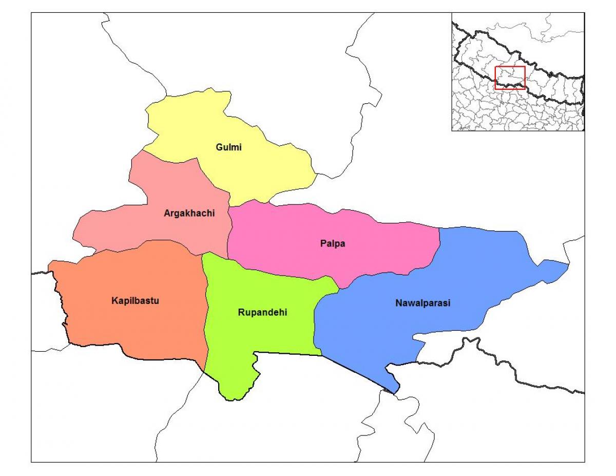 Karte von rupandehi, nepal