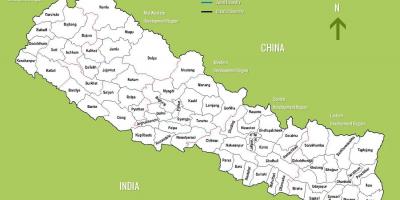 Eine Karte von nepal