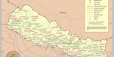Indien-nepal Grenze Straße Karte
