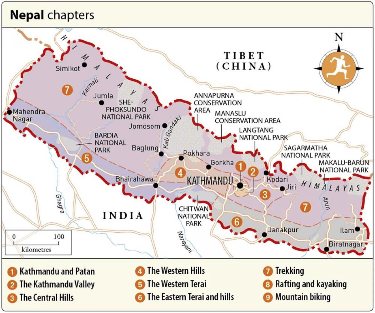 Karte Von Nepal Mit Tempel Karte Von Nepal Mit Tempel Sud Asien Asia