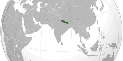 Karte der Erde in nepal