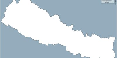 Karte von leer nepal