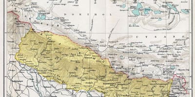 Sehr alte Karte von nepal