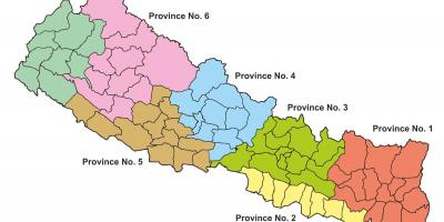 Zustand Karte von nepal