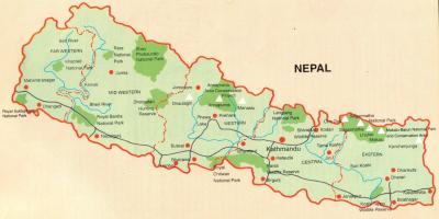 Nepal touristische Karte kostenlos