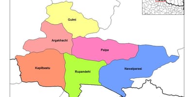 Karte von rupandehi, nepal